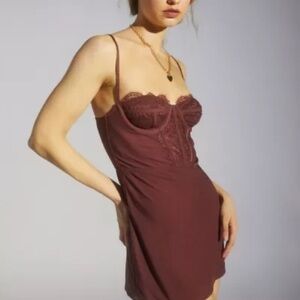 uo genevieve velvet corset mini dress UO Genivieve Velvet Corset Mini Dress